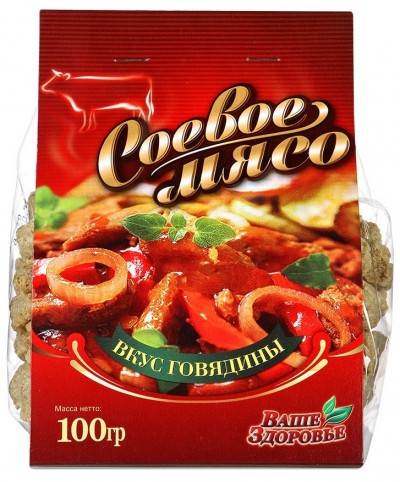 Соевое мясо с говядиной 100г Ваше Здоровье