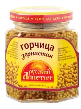 Русский Аппетит Горчица Зернистая 190г ст/б