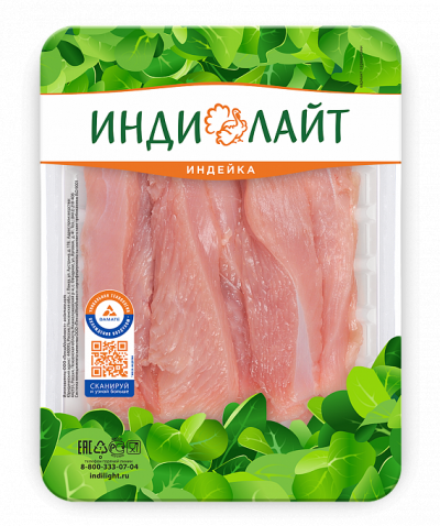 Стрипсы из филе грудки индейки охл. 500г Индилайт