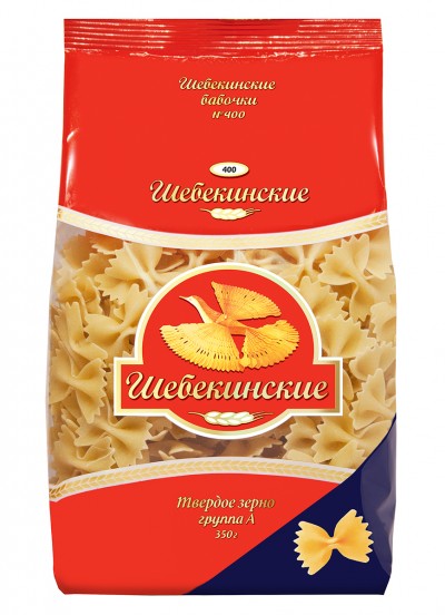 Шебекинские Макаронные изделия Бабочки №400 350г