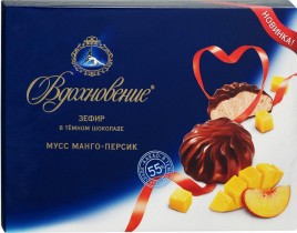 Зефир "Вдохновение" Мусс Манго-персик в темном шоколаде 245г