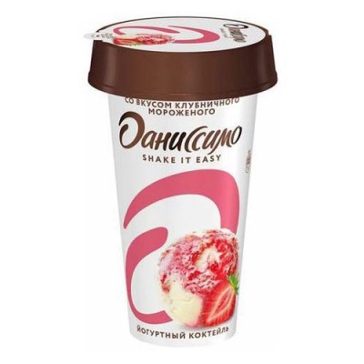 БЗМЖ Даниссимо йогурт "Клубничное мороженое" 2,6% 190гр