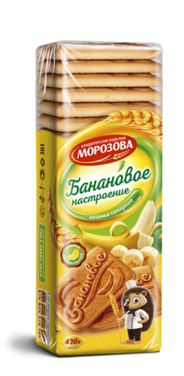Печенье Банановое настроение 430гр Морозова