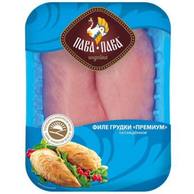 Стейк из филе грудки индейки охл. 1кг