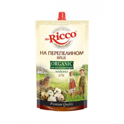 Майонез Mr.Ricco На Перепелином яйце 67% 220мл.