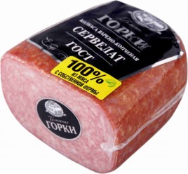 Сервелат Гост пресс в/к в/у кусок 500гр БГ