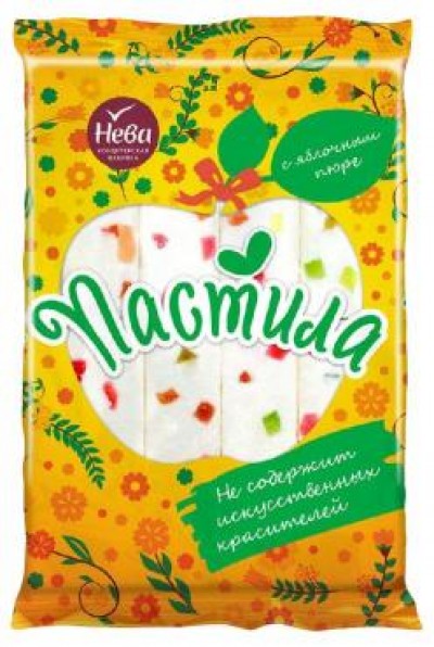 Пастила с ароматом ванили и кусочками мармелада 220гр Нева