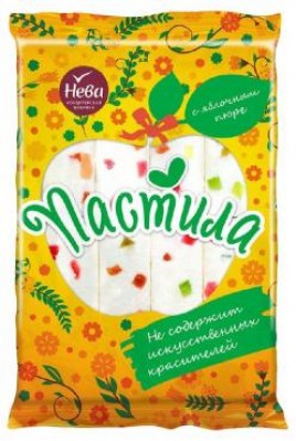 Пастила с ароматом ванили и кусочками мармелада 220гр Нева