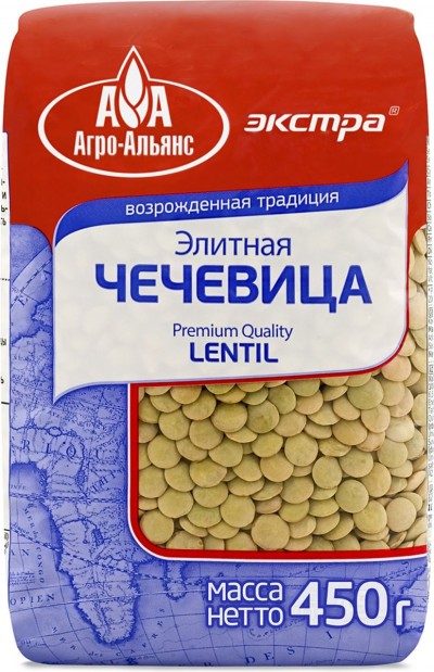 Агро-Альянс Экстра Чечевица элитная 0,45кг.