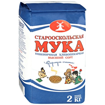 Мука "Старооскольская" в/с 2кг.