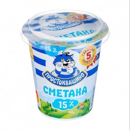 БЗМЖ Сметана Простоквашино 15% 300гр