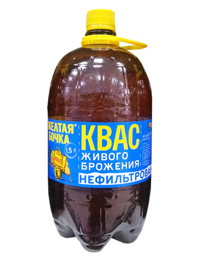 Квас "Желтая Бочка" нефильтров. 1,5л пэт
