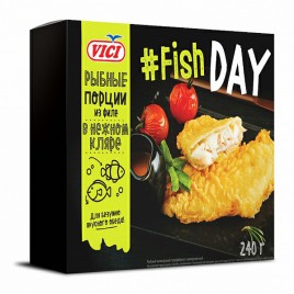 Рыбные порции из филе в нежном кляре 240г Fish Day VICI