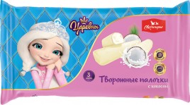 Творожные палочки с кокосовой стружкой в бел. глаз.(3*30гр) 90гр Свитлогорье