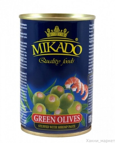 Оливки MIKADO фаршированные креветкой ж/б 300мл