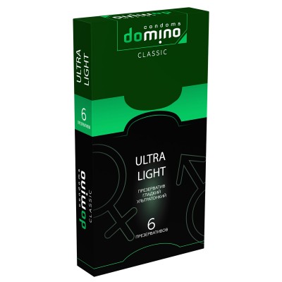 Презервативы гладкие ультратонкие Domino Classic Ultra Light 6шт