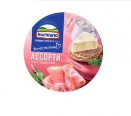 АКЦИЯ!!! БЗМЖ Сыр плавленый Хохланд сливочный и бекон 140г крас круг