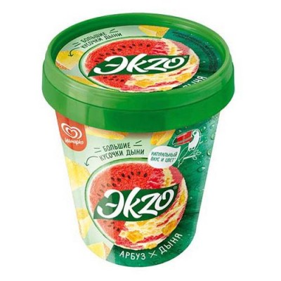 Экзо Арбуз-дыня Мароженое молочное ведро 520г.