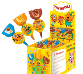 Леденцы на палочке Три Кота в асс-те 12г