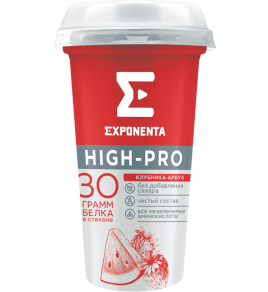 Напиток кисломолочный High Pro со вкусом клубника-арбуз п/ст 250г Exponenta