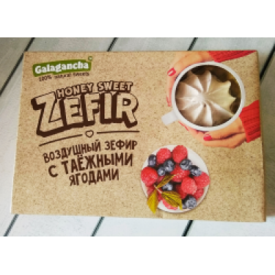 Зефир воздушный с таёжными ягодами 140г БЕРЕСТОВА