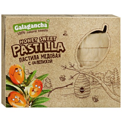 Пастила GALAGANCHA медовая с аблепихой 190г
