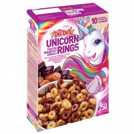 Завтрак сухой Колечки Кросби Юникон вкусом карамели и шоколада 250гр