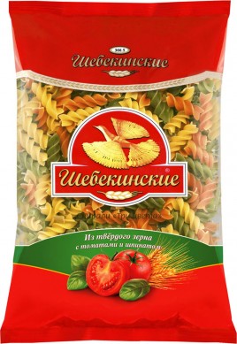 Шебекинские Макаронные изделия Спирали 3 цвета №366.5 450гр.