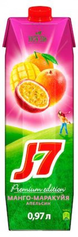 Сок J7 Апельсин-манго-маракуйя 0,97 л