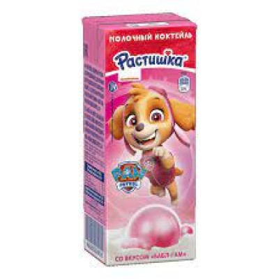 БзМЖ Молочный коктейль Растишка бабл-гам 210г