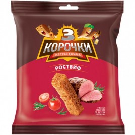 Сухарики Три Корочки Ростбиф 40гр