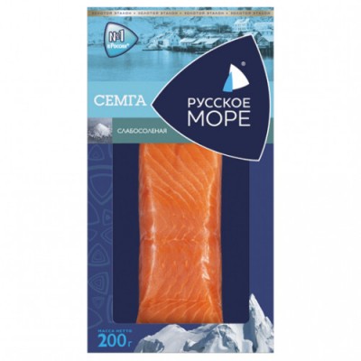 АКЦИЯ!!! Семга с/с.филе-кусок 200гр. Русское море