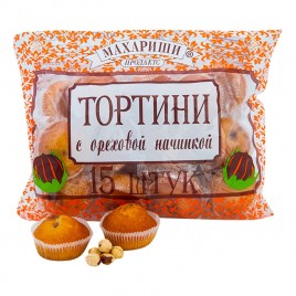 Кексы Тортини с ореховой нач. 500г Махариши