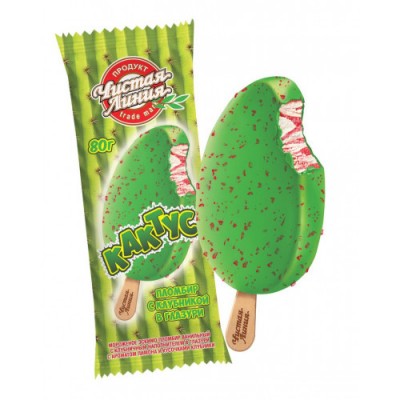 АКЦИЯ!!! Мороженое "Кактус" 80гр с кусочками клубники