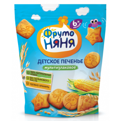 Печенье ФрутоНяня мультизлаковое 120гр