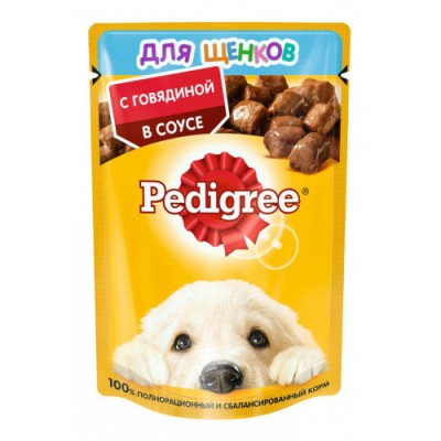 Педигри Пауч д/щенков с говядиной в соусе 85г
