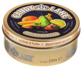 Candy Lane фруктовые леденцы ж/б. в ассорти.