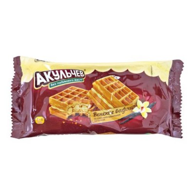 Вафли Венские со сливочно-ванильной нач.  100г Акульчев
