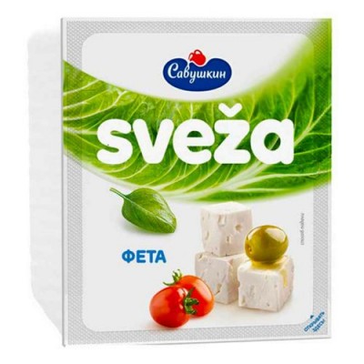 БЗМЖ Сыр рассольный Фета Sveza 45% 200гр Савушкин