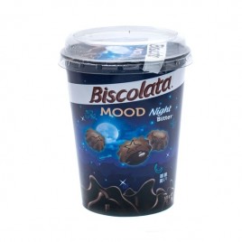 Печенье Biscolata Mood Bitter с черным шоколадом и какао-кремом 125г стакан