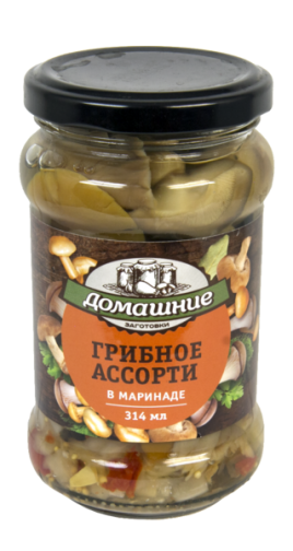 Грибы ассорти Домашние заготовки 280гр ст/б