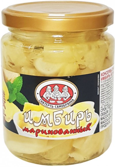 Имбирь белый маринованный Скатерть-самобранка 250мл ст/б