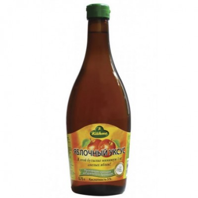 Уксус "KUHNE" Яблочный 5% 750мл ст/б