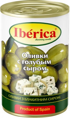 Оливки Iberica с голубым сыром 300гр