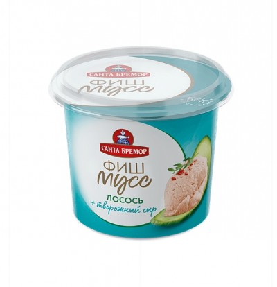 Паста из тресковый рыб "Фиш-мусс" с лососем + творожный сыр 140гр Бремор