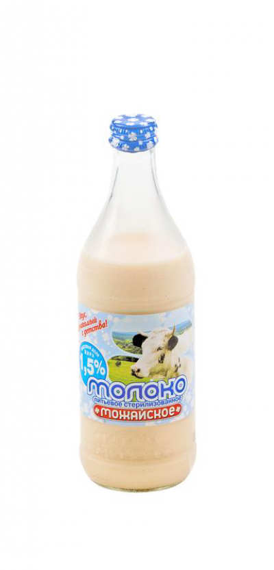 БЗМЖ Молоко Можайское стерил.1,5% 0,45л