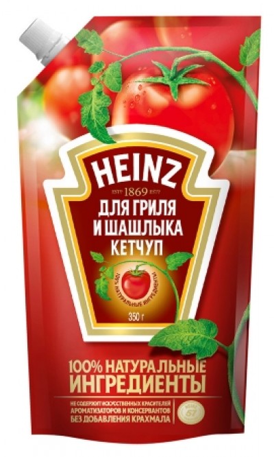 "HEINZ" Кетчуп для гриля и шашлыка 320гр дой-пак