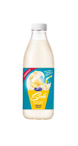 БЗМЖ Коктейль молочный "Экомилк Соло" банановый 2% 930мл