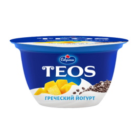 БЗМЖ Йогурт греческий 2% манго-чиа 140г TEOS