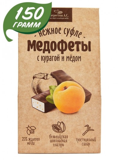 Суфле Ассорти курагой и медом 150гр Медофеты